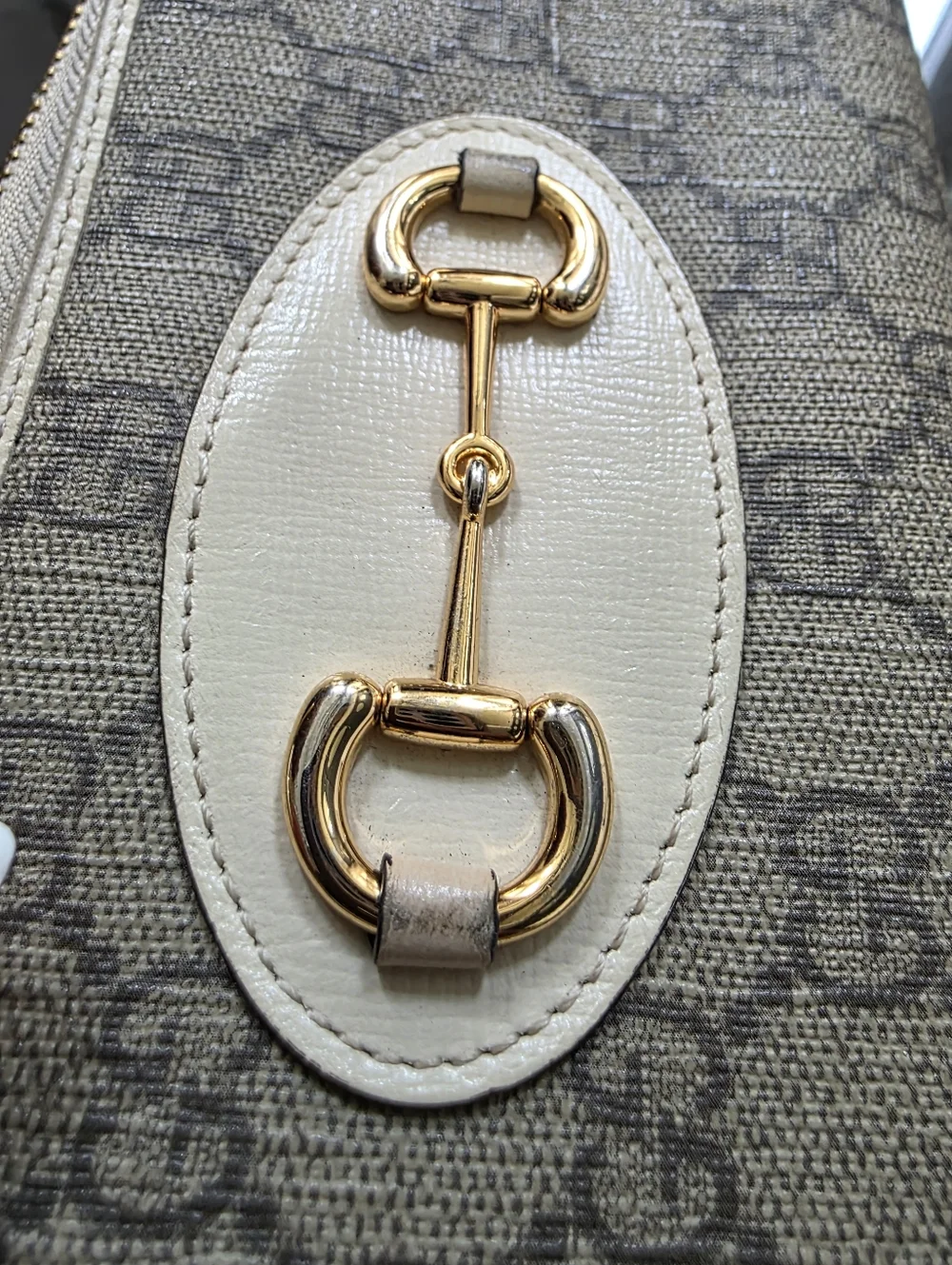 Gucci Horsebit Nuetral Tone Long Wallet 7.5x4 ZIPPER BROKEN - Picture 8 of 12